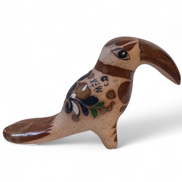 Vintage Tonalá Hand Painted Toucan Ceramic Collectibe Mid Century Decor Mexico - Picture 4 of 11